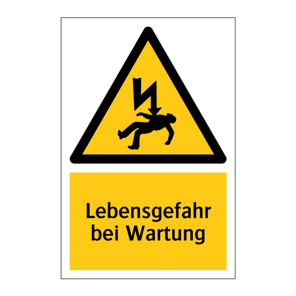 Lebensgefahr bei Wartung