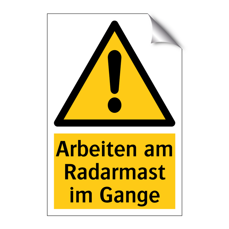 Arbeiten am Radarmast im Gange