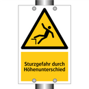Sturzgefahr durch Höhenunterschied