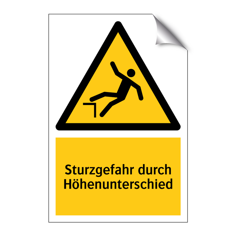 Sturzgefahr durch Höhenunterschied