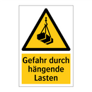Gefahr durch hängende Lasten