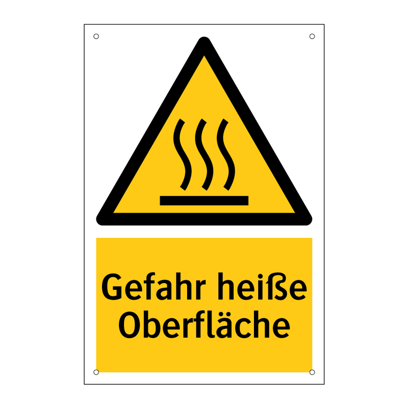 Gefahr heiße Oberfläche