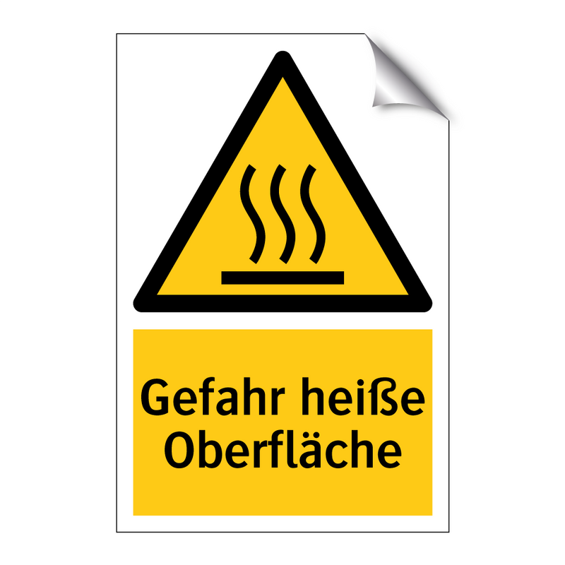 Gefahr heiße Oberfläche