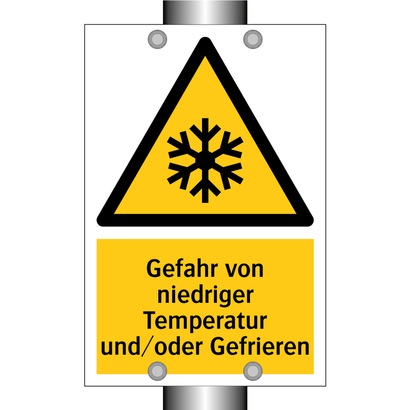 Gefahr von niedriger Temperatur und/oder Gefrieren