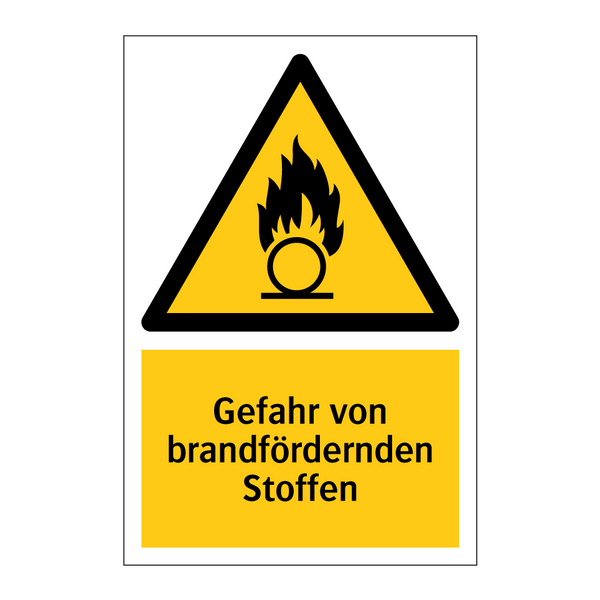 Gefahr von brandfördernden Stoffen