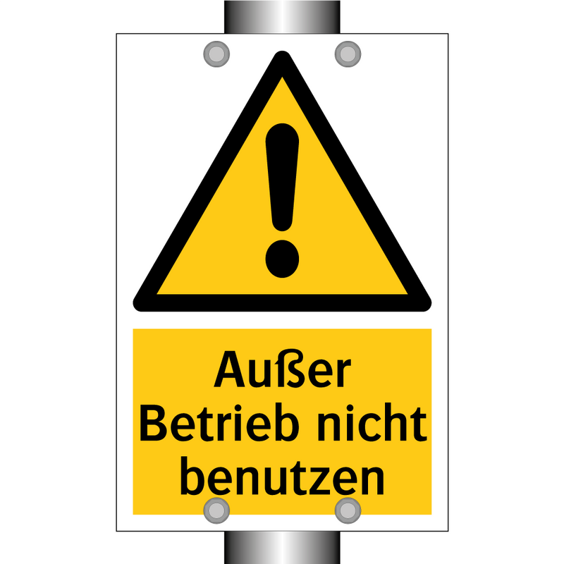 Außer Betrieb nicht benutzen