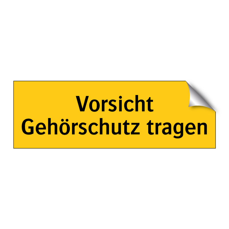 Vorsicht Gehörschutz tragen