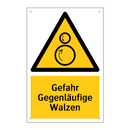Gefahr Gegenläufige Walzen