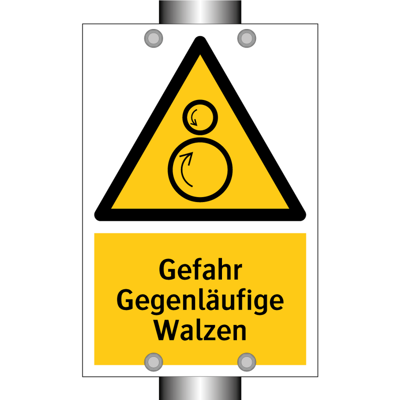 Gefahr Gegenläufige Walzen