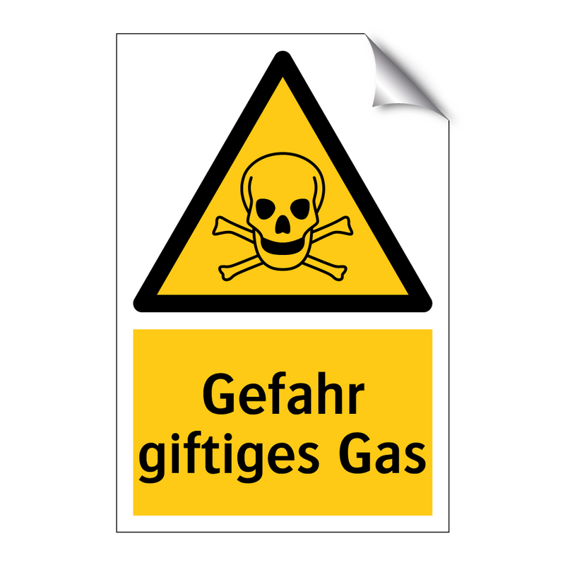 Gefahr giftiges Gas