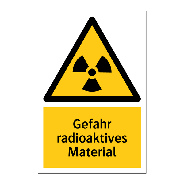 Gefahr radioaktives Material
