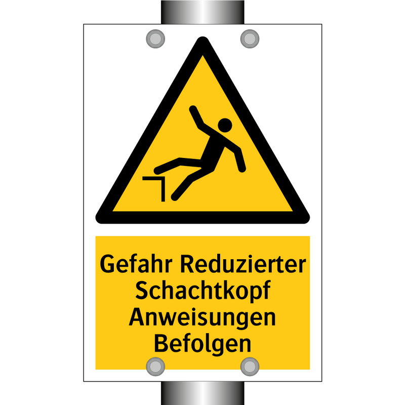 Gefahr Reduzierter Schachtkopf Anweisungen Befolgen