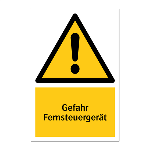 Gefahr Fernsteuergerät