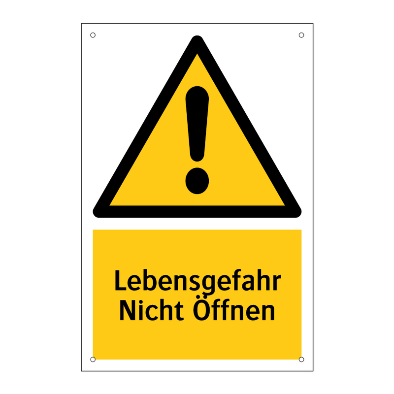 Lebensgefahr Nicht Öffnen