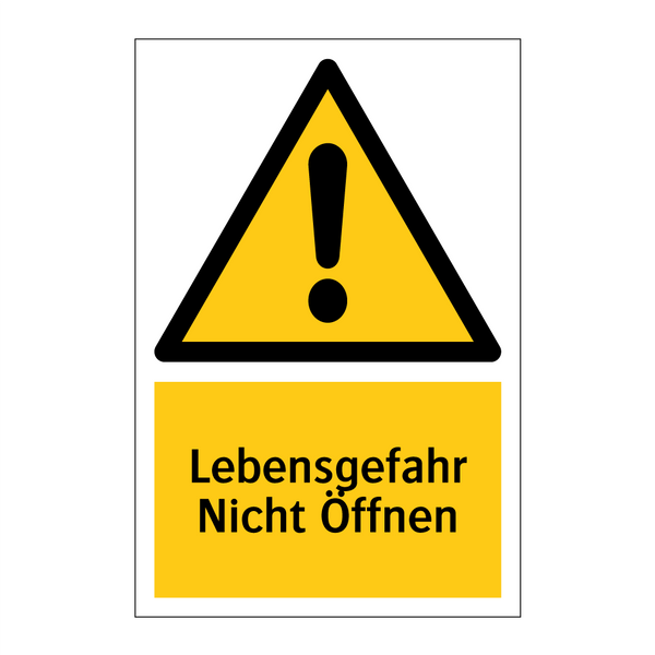 Lebensgefahr Nicht Öffnen
