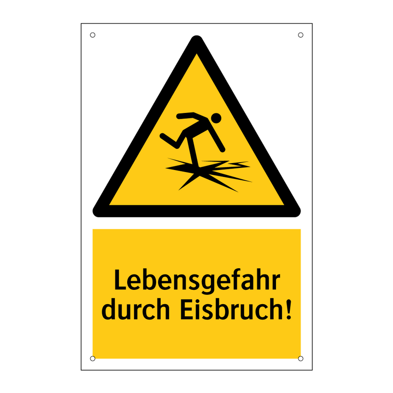Lebensgefahr durch Eisbruch!