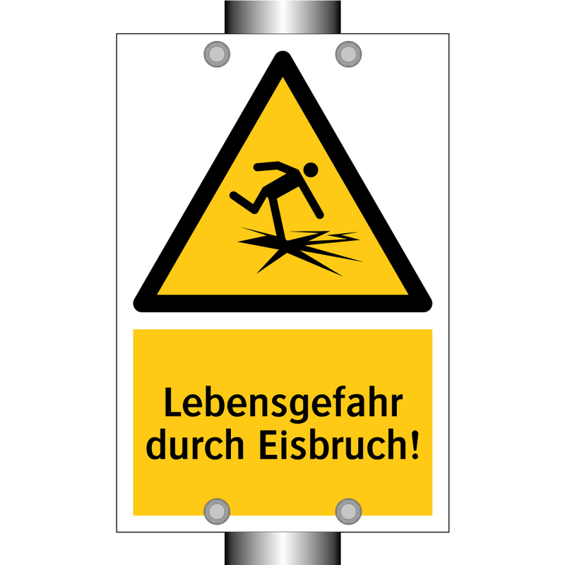 Lebensgefahr durch Eisbruch!