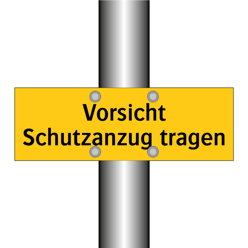 Vorsicht Schutzanzug tragen