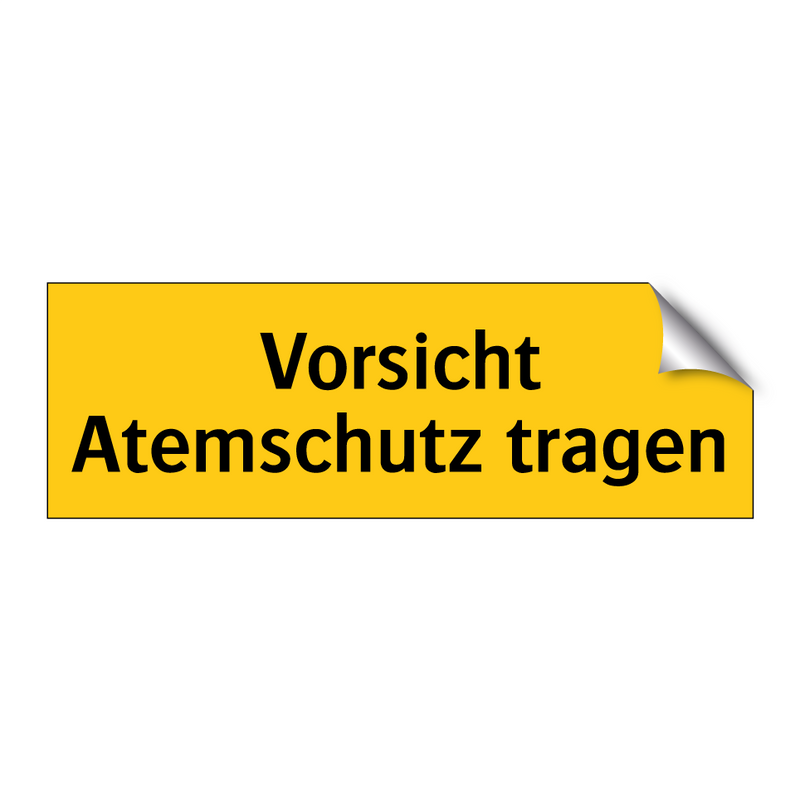 Vorsicht Atemschutz tragen