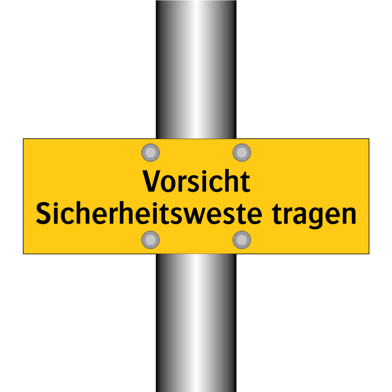 Vorsicht Sicherheitsweste tragen