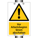 Vor Arbeitsbeginn Strom abschalten