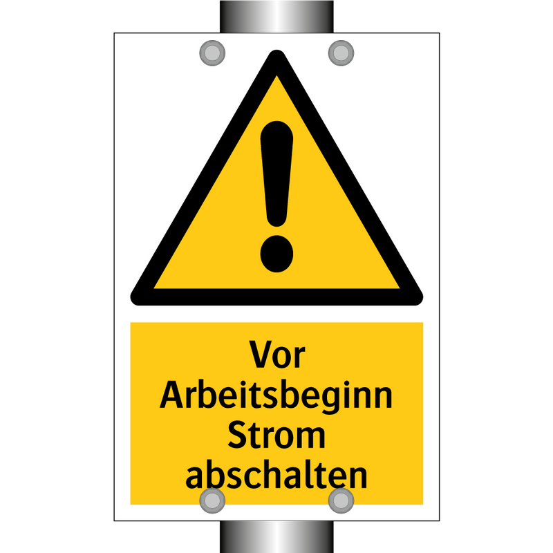 Vor Arbeitsbeginn Strom abschalten