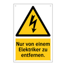 Nur von einem Elektriker zu entfernen.