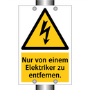 Nur von einem Elektriker zu entfernen.