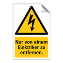 Nur von einem Elektriker zu entfernen.