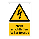 Nicht anschließen Außer Betrieb