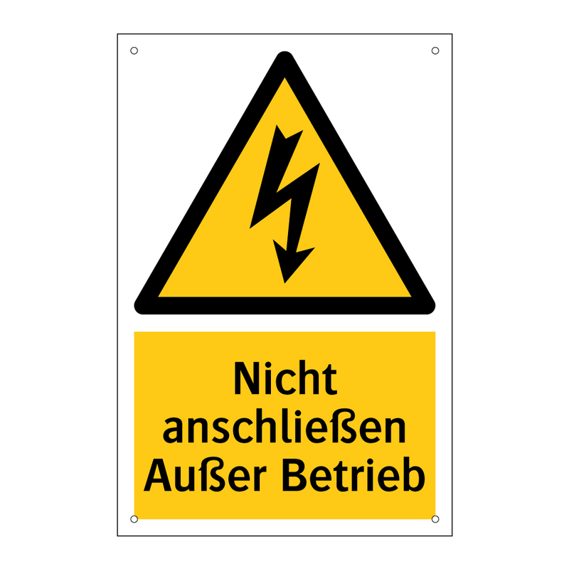Nicht anschließen Außer Betrieb
