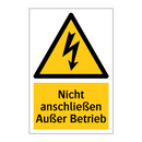 Nicht anschließen Außer Betrieb