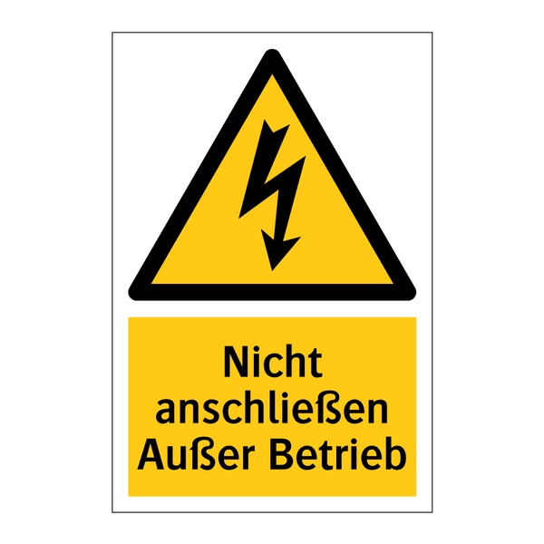 Nicht anschließen Außer Betrieb