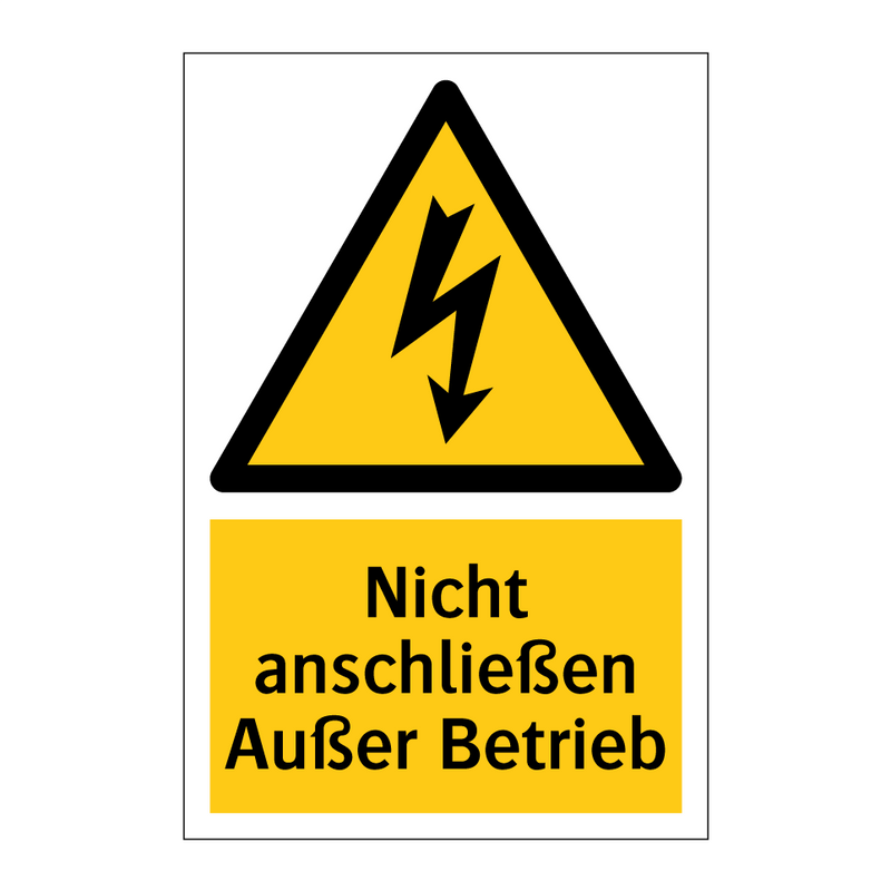Nicht anschließen Außer Betrieb
