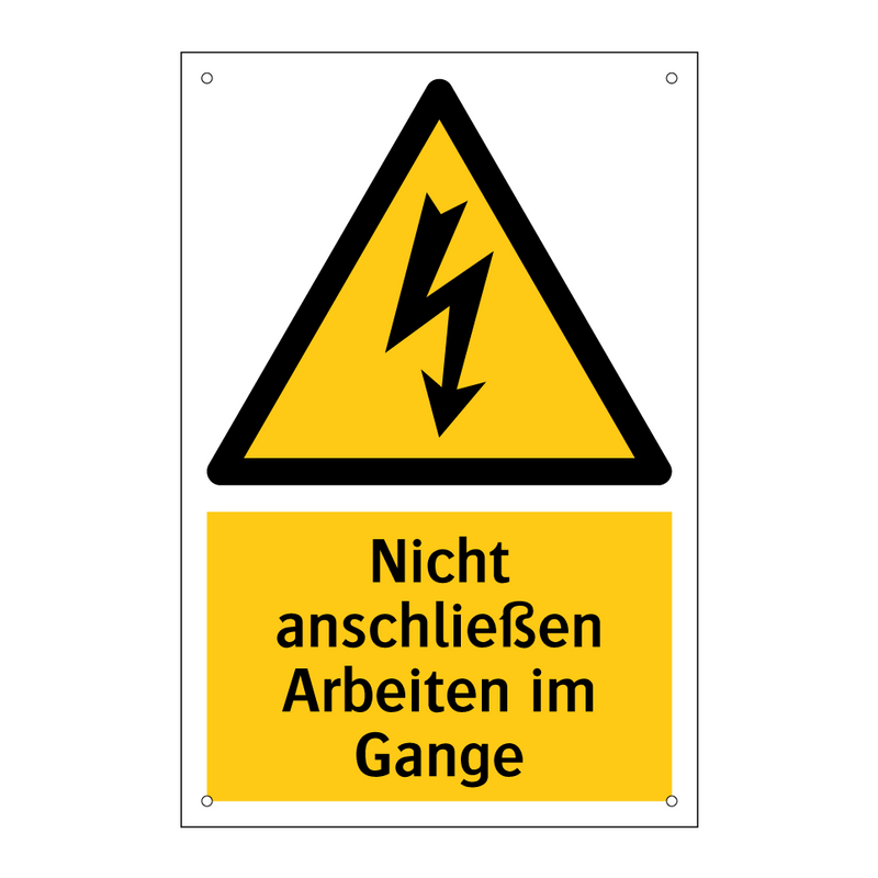 Nicht anschließen Arbeiten im Gange