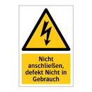Nicht anschließen, defekt Nicht in Gebrauch