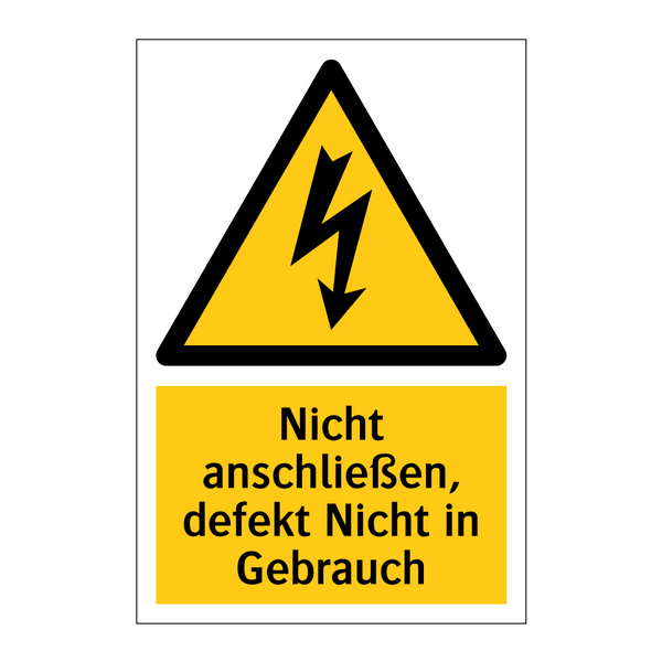 Nicht anschließen, defekt Nicht in Gebrauch