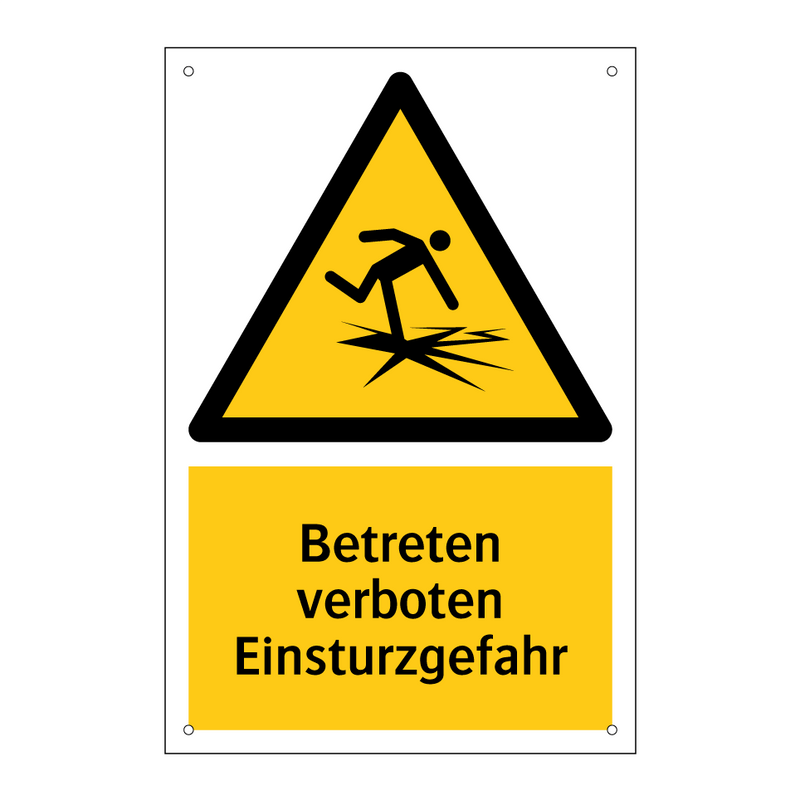 Betreten verboten Einsturzgefahr