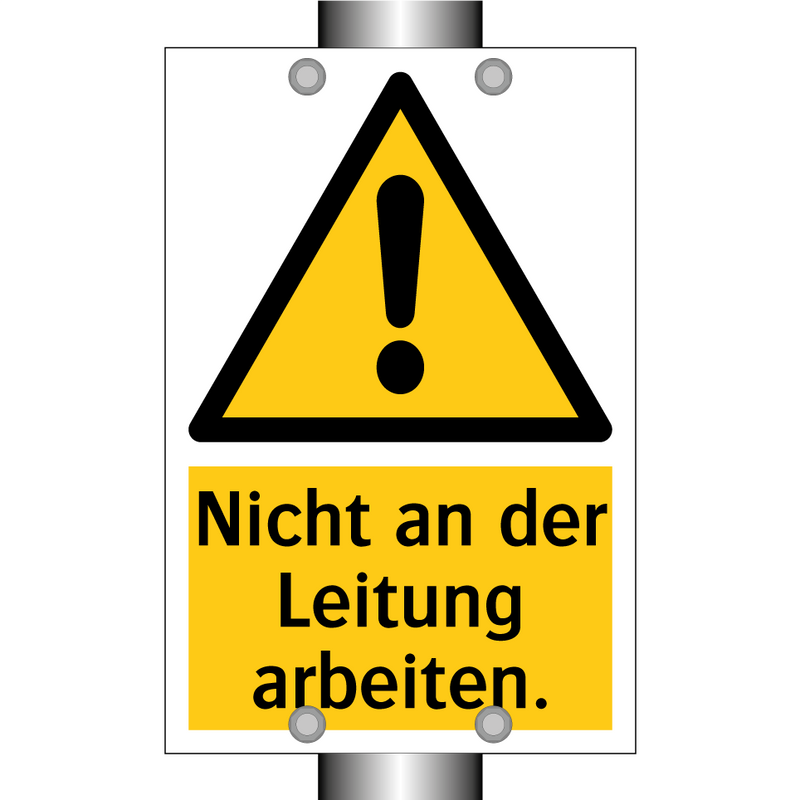 Nicht an der Leitung arbeiten.