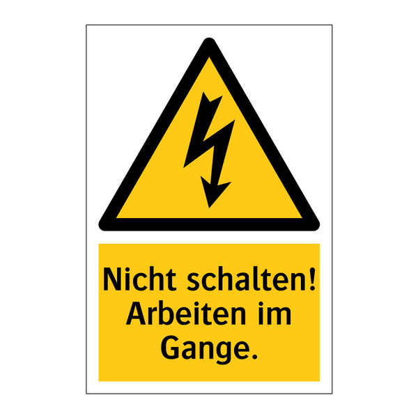 Nicht schalten! Arbeiten im Gange.