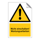 Nicht einschalten! Wartungsarbeiten