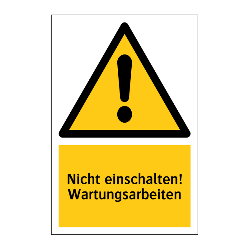 Nicht einschalten! Wartungsarbeiten