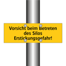 Vorsicht beim Betreten des Silos Erstickungsgefahr!