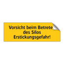 Vorsicht beim Betreten des Silos Erstickungsgefahr!