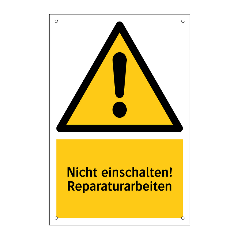 Nicht einschalten! Reparaturarbeiten