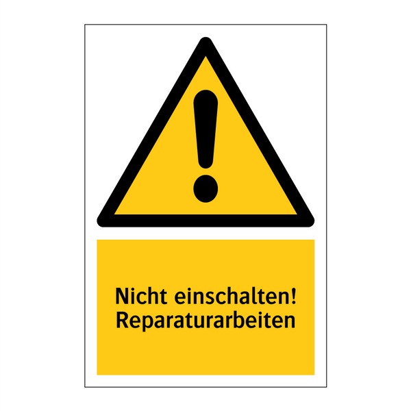 Nicht einschalten! Reparaturarbeiten