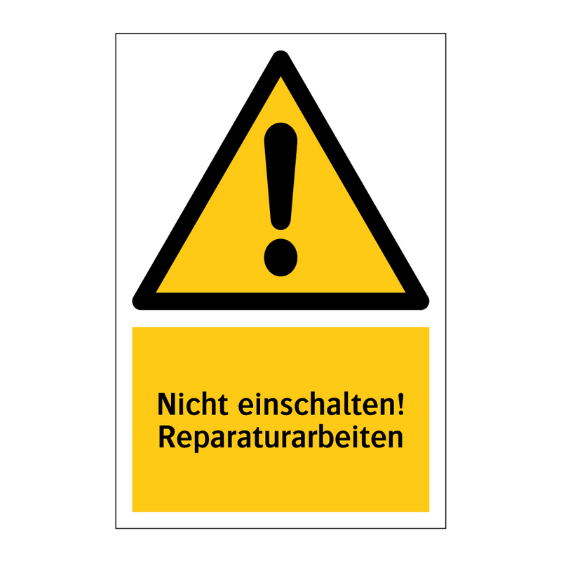 Nicht einschalten! Reparaturarbeiten