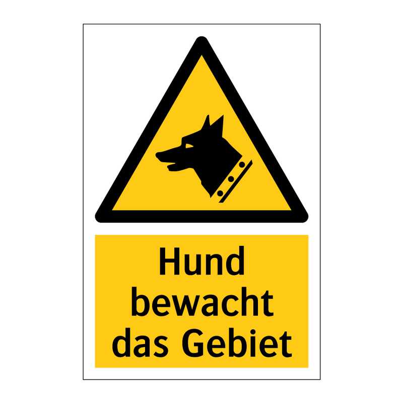 Hund bewacht das Gebiet