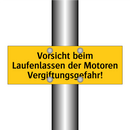 Vorsicht beim Laufenlassen der Motoren Vergiftungsgefahr!