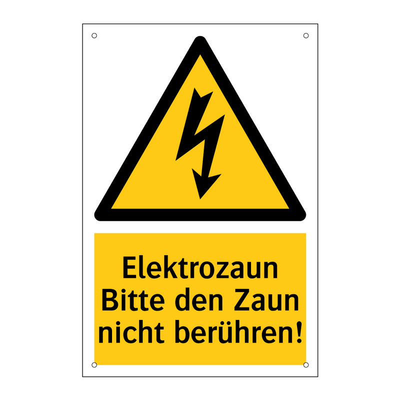 Elektrozaun Bitte den Zaun nicht berühren!